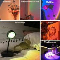 QUIGO Sunset LED lampa so západom slnka s ovládaním cez aplikáciu, RGB viacfarebné nočné svetlo, selfie lampa do spálne, obývačky, na párty, estetická 3