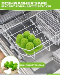 Quikobo silikonski kalup za sladoled sa 6 udubljenja i 6 plastičnih štapića, neljepljivi DIY uređaj za pripremu sladoleda bez BPA 6