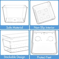 Quirlig 31 részes fiók szervező szett, sminktartó, asztal és konyha rendszerezőhöz - 31 PCS, Transparent 6
