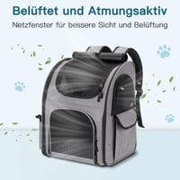 Quirlig ruksak za nošenje pasa i mačaka do 10 kg, sivi, torba za nošenje kućnih ljubimaca za putovanja 6