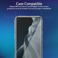 Folie de protecție din sticlă securizată QUITECO pentru Xiaomi Mi 11 - cu ramă neagră - 2 bucăți 7