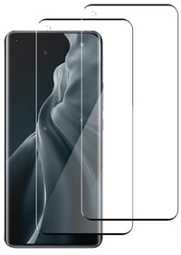 Folie de protecție din sticlă securizată QUITECO pentru Xiaomi Mi 11 - cu ramă neagră - 2 bucăți 1