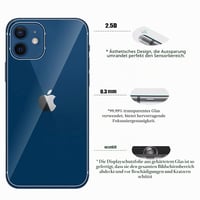 QULLOO Protecție spate din sticlă securizată pentru iPhone 12, folie de protecție anti-zgârieturi cu duritate 9H pentru Apple iPhone 12 de 6,1 inchi, 2 bucăți 4