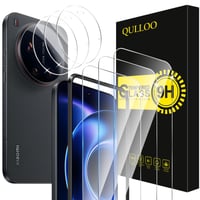 QULLOO Xiaomi 17 Ultra tvrdené sklo na displej a ochranná fólia na fotoaparát, balenie 3+3 ks s inštalačným rámčekom, tvrdosť 9H, HD priehľadné, odolné voči poškriabaniu 1