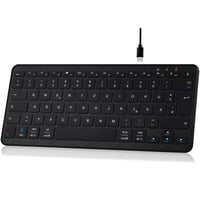 Qulose Bezdrôtová Bluetooth Klávesnica - Nabíjateľná Mini USB-C - Ultratenký Ergonomický Dizajn - Nemecká QWERTZ - iOS/Android/Wi 1