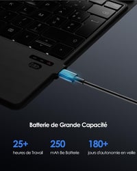 Qulose Surface Pro 8/9/Pro X Wireless Bluetooth Billentyűzet Touchpad-dal 5