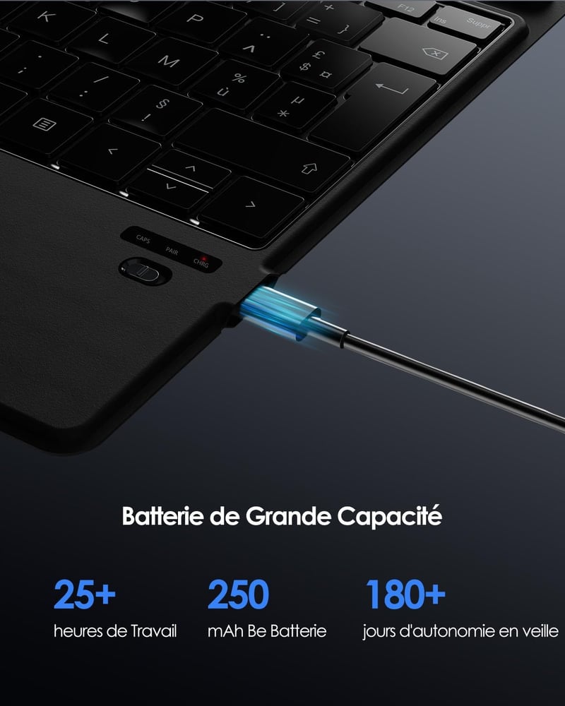 Qulose Surface Pro 8/9/Pro X Wireless Bluetooth Billentyűzet Touchpad-dal