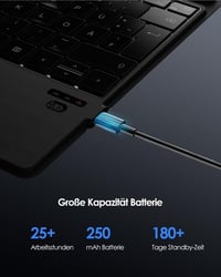 Qulose Surface Pro 8/9/X/11 Bluetooth Billentyűzet QWERTZ Érintőpaddal 6