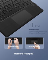 Qulose Surface Pro 8/9/X/11 Bluetooth Billentyűzet QWERTZ Érintőpaddal 5