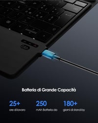 Qulose Surface Pro 8/9/X/11 Bluetooth Billentyűzet Touchpad-dal 6