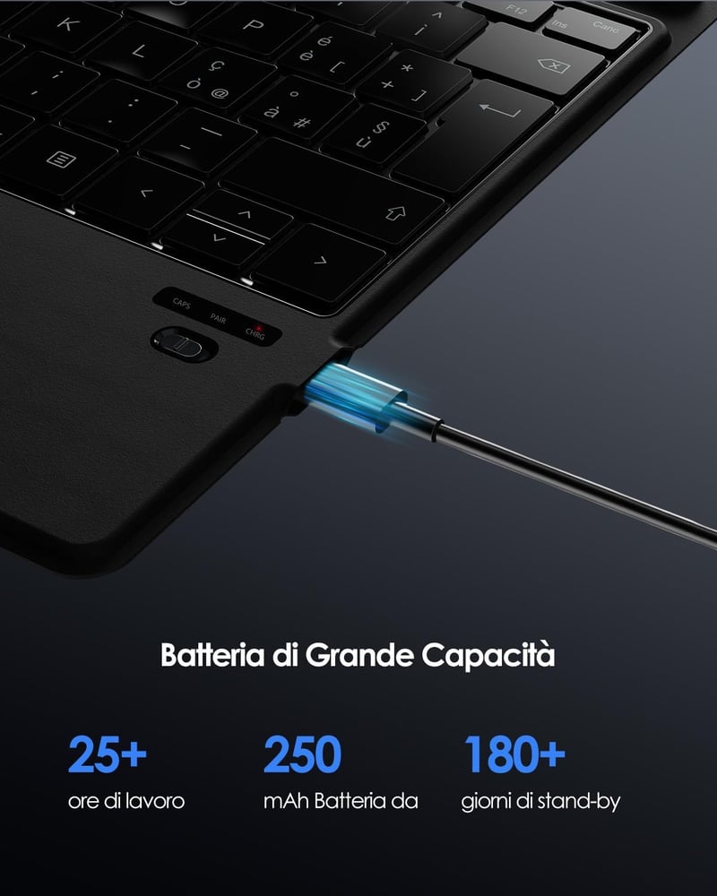 Qulose Surface Pro 8/9/X/11 Bluetooth Billentyűzet Touchpad-dal