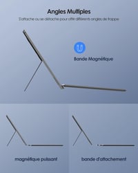 Qulose Surface Pro Wireless AZERTY Billentyűzet Fekete Bluetooth Touchpad 4