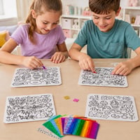 Artă cu Folie Qunkun pentru Copii – Autocolante de Colorat DIY și Set Creativ pentru Activități Manuale pentru Copii 4