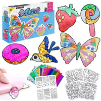 Artă cu Folie Qunkun pentru Copii – Autocolante de Colorat DIY și Set Creativ pentru Activități Manuale pentru Copii 1