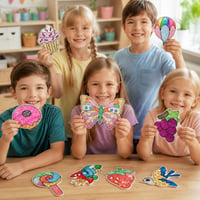Artă cu Folie Qunkun pentru Copii – Autocolante de Colorat DIY și Set Creativ pentru Activități Manuale pentru Copii 5