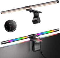 Quntis 51 cm Íves Monitor Lámpa RGB Háttérvilágítással - 15 Üzemmódú Távirányítós Gamer Világítás, Szemkímélő Szabályozható USB Monitorfény  1