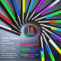 Quntis 51 cm Íves Monitor Lámpa RGB Háttérvilágítással - 15 Üzemmódú Távirányítós Gamer Világítás, Szemkímélő Szabályozható USB Monitorfény  6