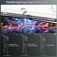 Quntis 51cm LED Monitor Lámpa RGB USB Asztali Gamer Fény 15 Szín 3