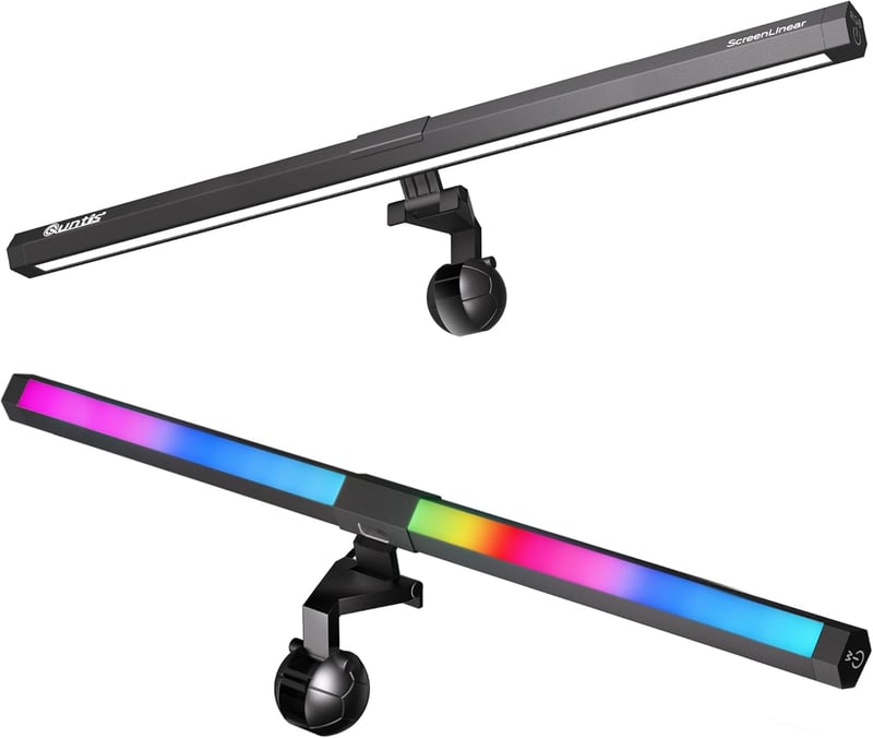 Quntis 51cm LED Monitor Lámpa RGB USB Asztali Gamer Fény 15 Szín
