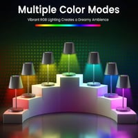 Quntis LED asztali lámpa érintésvezérlős, USB töltős, RGB színváltó, vízálló kültéri - 2, 3 colour temperature + RGB 2