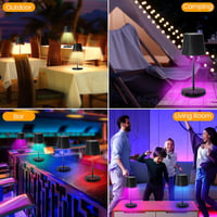 Quntis LED asztali lámpa érintésvezérlős, USB töltős, RGB színváltó, vízálló kültéri - 2, 3 colour temperature + RGB 8