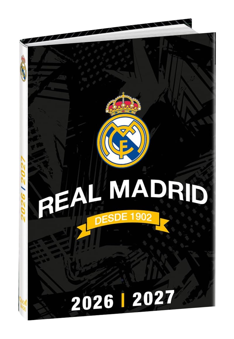 Agendă Eurotextagenda ML Real Madrid 2026-2027 QUO VADIS - Negru, 12x17 cm