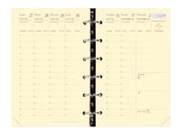 QUO VADIS Náplň do diára Timer 14 Prestige 2025-2026 – Týždenný plánovač – 16 mesiacov – 8x12,5 cm – Papier slonovinová kosť Clairefontaine – Francúzsky 1