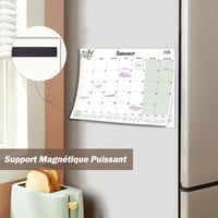 Qupece Mágneses Naptár 2026-2027 Hűtőmágnes Családi Szervezőtábla 32x22cm 2