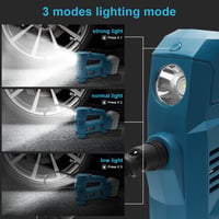 QUPERR 18V Makita Akkus Légkompresszor 10.34 Bar LED Autó Kerékpár Pumpa 9