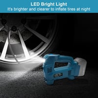 QUPERR 18V Makita Akkus Légkompresszor 10.34 Bar LED Autó Kerékpár Pumpa 6