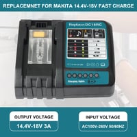 Rýchlonabíjačka QUPERR DC18RC, kompatibilná nabíjacia stanica pre batérie Makita 18V/14,4V 7