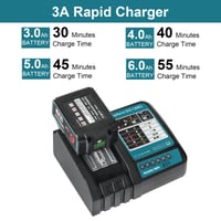 Rýchlonabíjačka QUPERR DC18RC, kompatibilná nabíjacia stanica pre batérie Makita 18V/14,4V 5