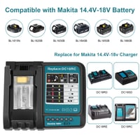 Rýchlonabíjačka QUPERR DC18RC, kompatibilná nabíjacia stanica pre batérie Makita 18V/14,4V 2