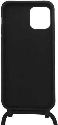 Ququcheng iPhone 13 Pro szilikon nyakpántos tok TPU bumperrel - fekete 2