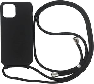 Ququcheng maskica za iPhone 14 Pro Max (6,7") sa silikonskom vezicom oko vrata, TPU zaštitni okvir, crna
