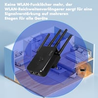 Qwdqwd 1200Mbps Dual Band WiFi Erősítő 4 Antennával Router Mód 5