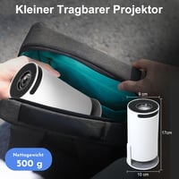 Qwdqwd 4K Mini Projektor Android 11 - Forgatható Hordozható Kivetítő 5G WiFi BT 5.0 - 130" Képméret HDMI/USB - Okostelefon Kompatibilis Házi 3