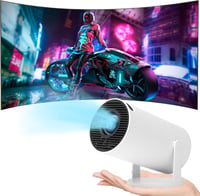 Qwdqwd 4K Mini Projektor Android 11 - Forgatható Hordozható Kivetítő 5G WiFi BT 5.0 - 130" Képméret HDMI/USB - Okostelefon Kompatibilis Házi 1