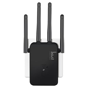 Amplificator semnal Wi-Fi Qwdqwd 300 Mbps, repetitor cu 4 antene, mod AP, port Ethernet