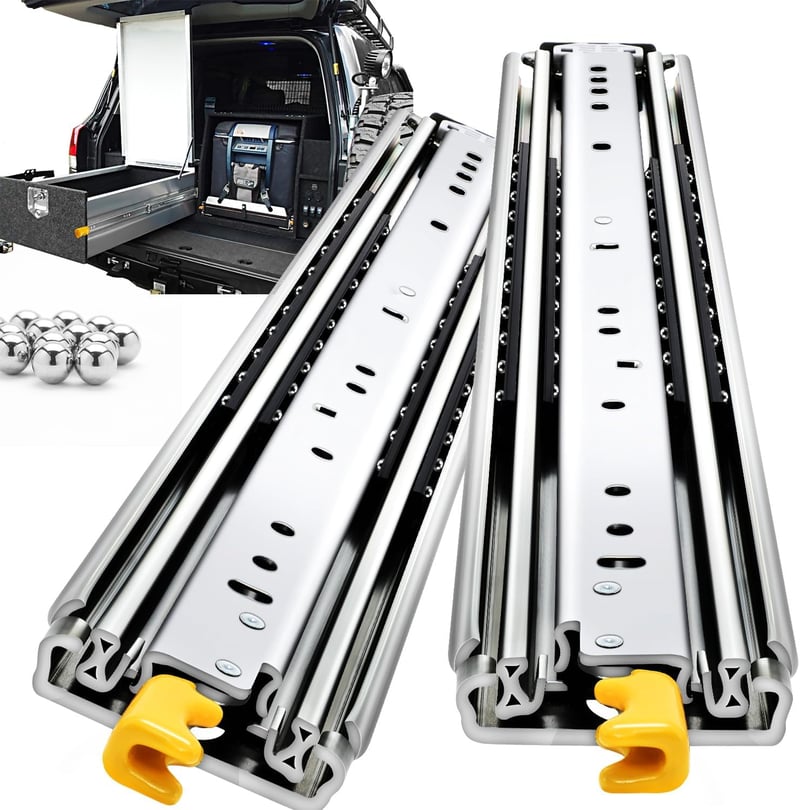 QWEZIX Nehéz terhelésű fiók csúszka zárral 457mm teljes kihúzás 220kg