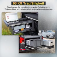 QWEZIX Teljes Kihúzású Fiók Sín 500mm 68kg Terhelhetőség Zárral 3