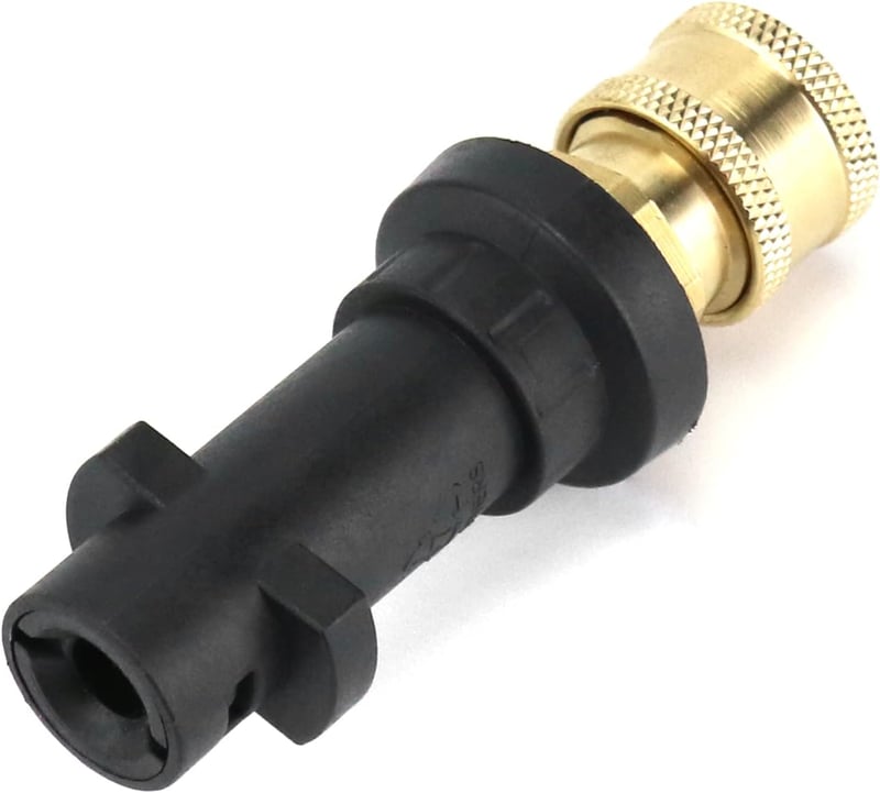 QWORK 1/4 Hüvelyk Sárgaréz Gyorscsatlakozó Kärcher K2 K3 K4 K5 K6 K7 Nyomásmosóhoz - 1/4 pulgada, Brass