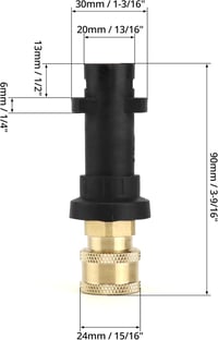 QWORK 1/4 Hüvelyk Sárgaréz Gyorscsatlakozó Kärcher K2 K3 K4 K5 K6 K7 Nyomásmosóhoz - 1/4 pulgada, Brass 6