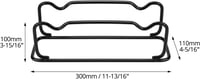 QWORK 1 db fekete súlytároló állvány kézidomhoz és súlyzórudhoz, súlytartó állvány 30 x 11 x 10 cm 3