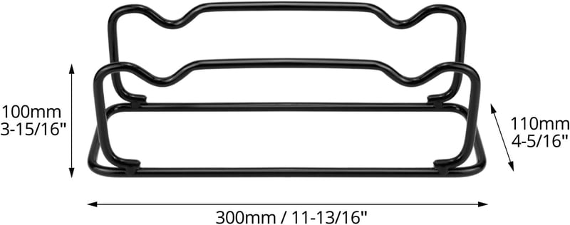 QWORK 1 db fekete súlytároló állvány kézidomhoz és súlyzórudhoz, súlytartó állvány 30 x 11 x 10 cm