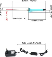 QWORK 10cm elektromos hungarocell vágó 100-240V 15W EU csatlakozó 6