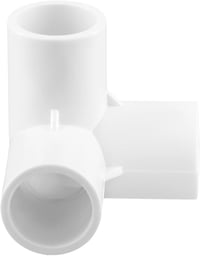 QWORK 10db 3 irányú PVC csőcsatlakozó 20mm belső átmérő fehér sarokcsatlakozó 6