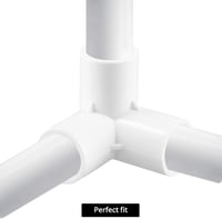 QWORK 10db 3 irányú PVC csőcsatlakozó 20mm belső átmérő fehér sarokcsatlakozó 4