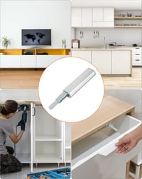QWORK mágneses nyomásra nyíló ajtófogó, soft-close, csavaros - 10 db 3