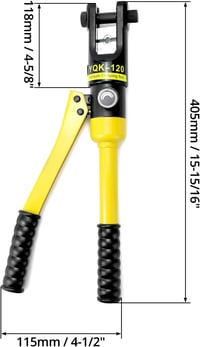 QWORK hidraulikus présfogó kábelsarukhoz 12 t, 8 betéttel - 10-120 mm² 6